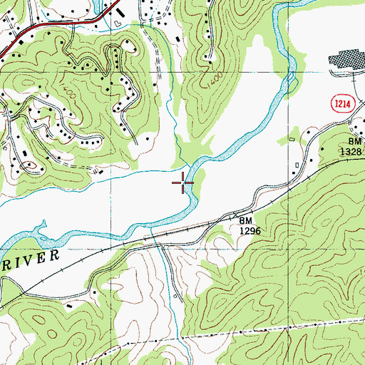 Topographic Map of Beatty Branch, NC