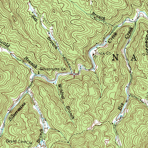 Topographic Map of Bee Branch, NC