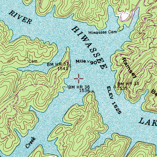 Topographic Map of Beech Creek, NC