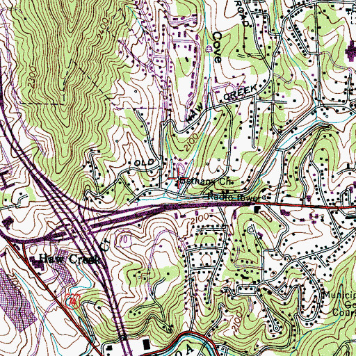 Topographic Map of Bethany Church, NC