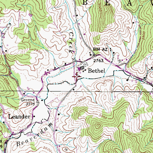 Topographic Map of Bethel, NC