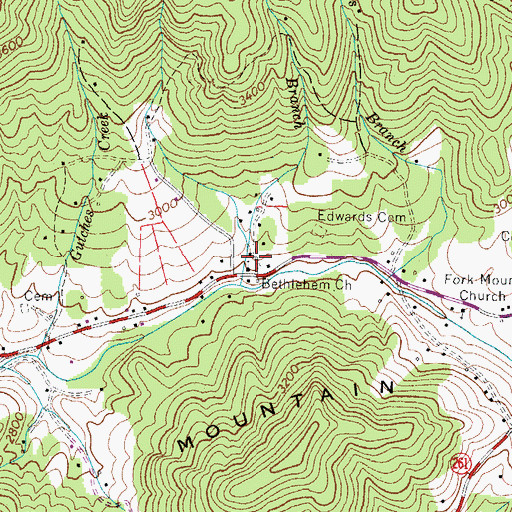 Topographic Map of Bethlehem Church, NC