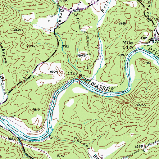 Topographic Map of Betty Branch, NC