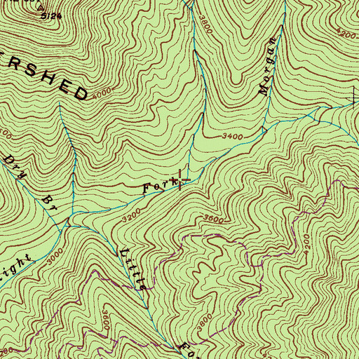 Topographic Map of Big Branch, NC