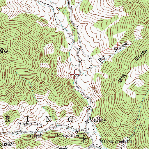 Topographic Map of Big Branch, NC