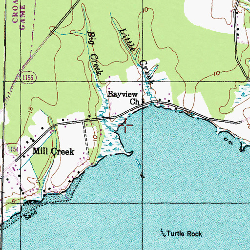 Topographic Map of Big Creek, NC