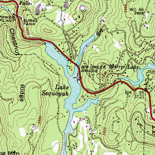 Topographic Map of Big Creek, NC