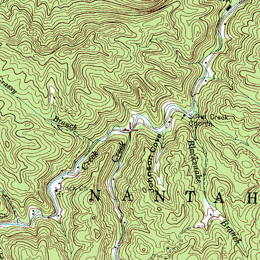 Topographic Map of Big Creek, NC