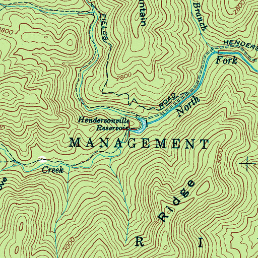 Topographic Map of Big Creek, NC