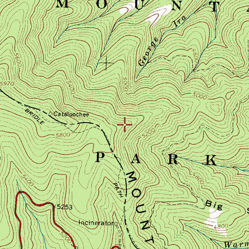 Topographic Map of Big Fork Ridge, NC