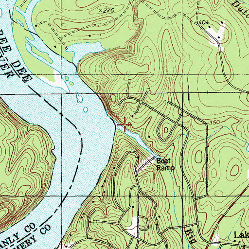 Topographic Map of Big Island Creek, NC