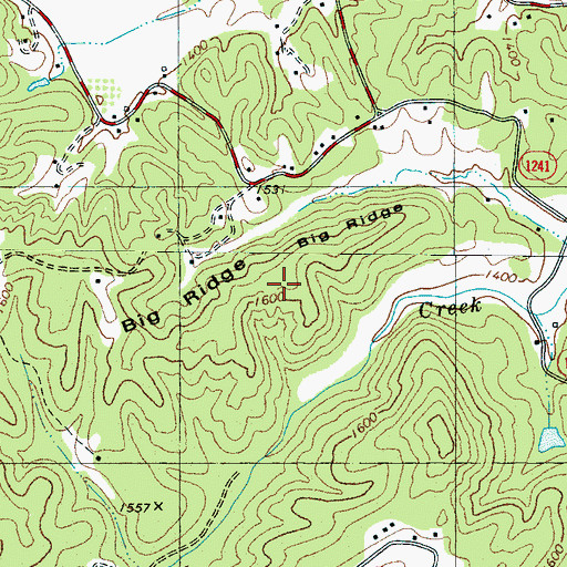 Topographic Map of Big Ridge, NC