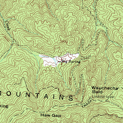 Topographic Map of Big Spring, NC