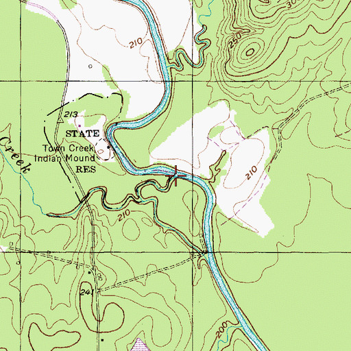Topographic Map of Big Town Creek, NC