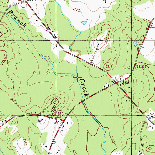 Topographic Map of Big Wolf Branch, NC