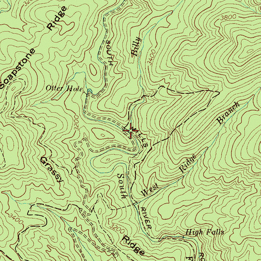 Topographic Map of Billy Branch, NC