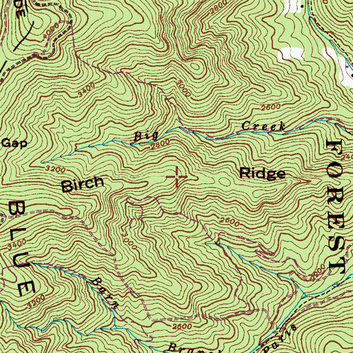 Topographic Map of Birch Ridge, NC