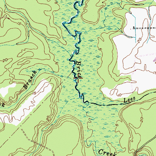 Topographic Map of Black Branch, NC