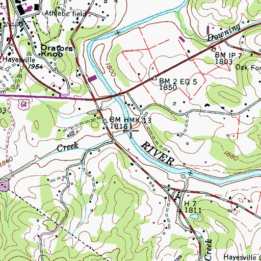 Topographic Map of Blair Creek, NC