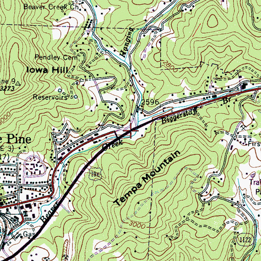 Topographic Map of Blalock Cemetery, NC