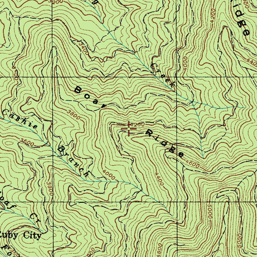 Topographic Map of Boar Ridge, NC