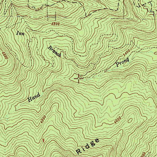 Topographic Map of Boomer Inn Branch, NC