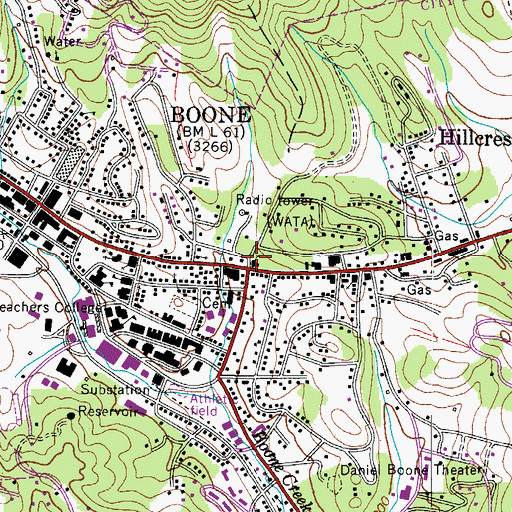 Topographic Map of Boone, NC