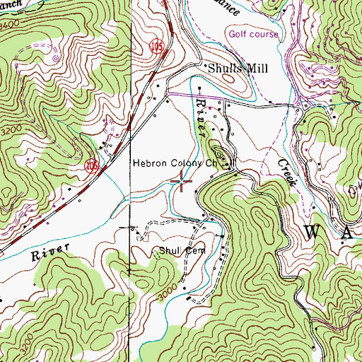 Topographic Map of Boone Fork, NC