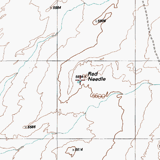 Topographic Map of Red Needle, AZ