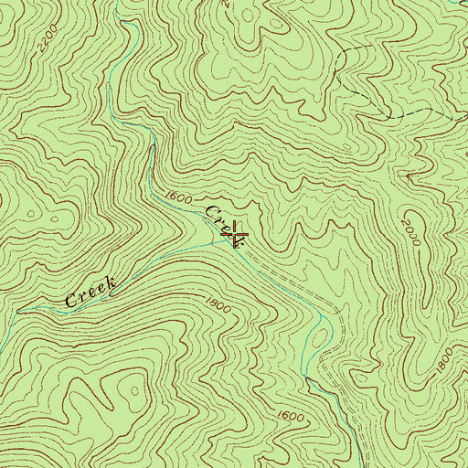 Topographic Map of Buck Creek, NC