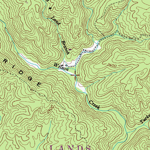 Topographic Map of Bucks Timber Creek, NC