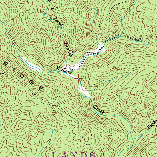 Topographic Map of Bucks Timber Creek, NC