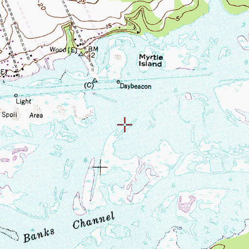 Topographic Map of Burden Channel, NC