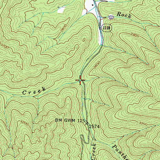Topographic Map of Burgan Creek, NC