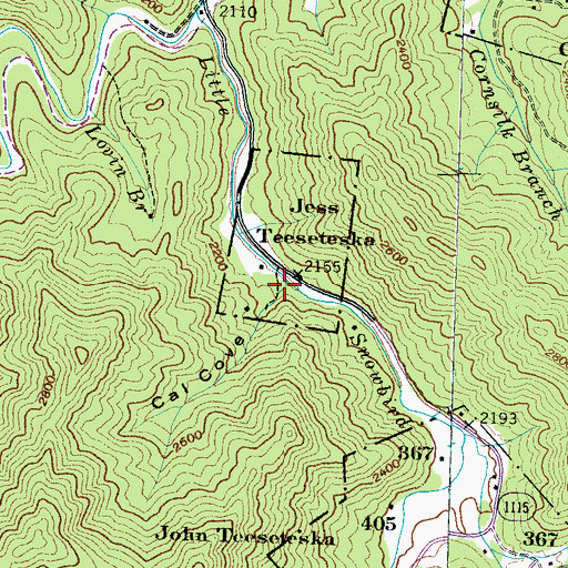 Topographic Map of Cal Cove, NC