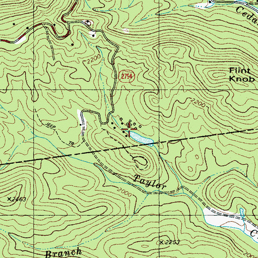 Topographic Map of Camp Elliott, NC