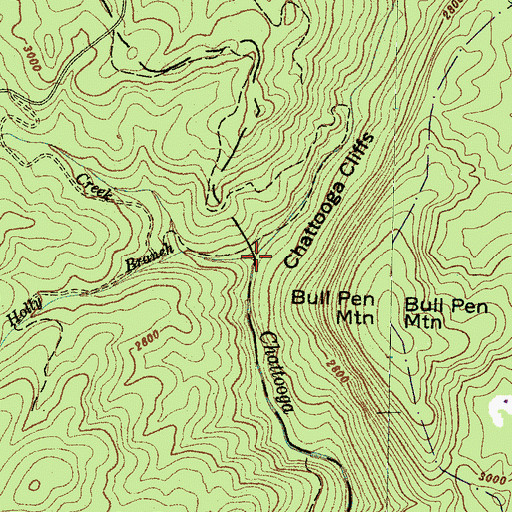 Topographic Map of Cane Creek, NC