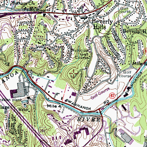 Topographic Map of Carmel Monastery, NC