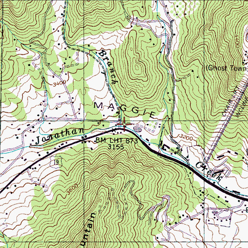 Topographic Map of Carpenter Branch, NC