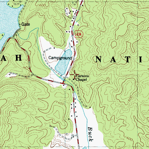 Topographic Map of Carson Chapel, NC