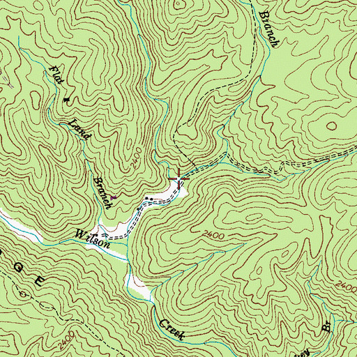 Topographic Map of Cary Flat Branch, NC