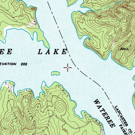 Topographic Map of Catawba River, SC