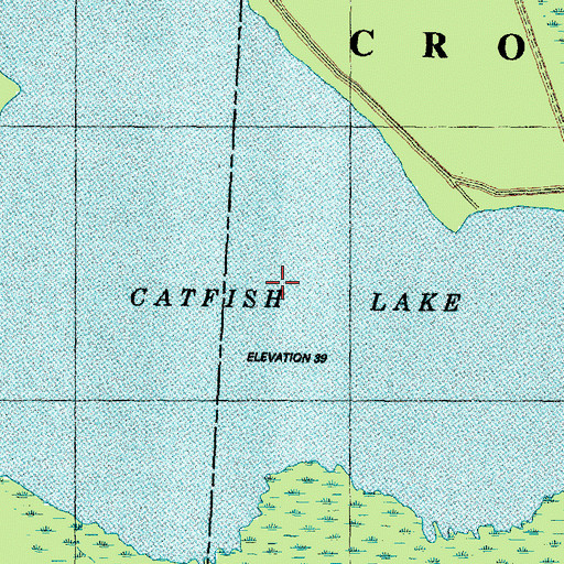Topographic Map of Catfish Lake, NC