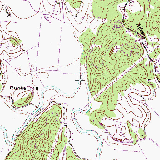 Topographic Map of Catheys Creek, NC