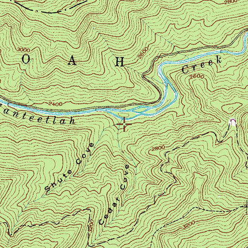 Topographic Map of Cedar Cove, NC