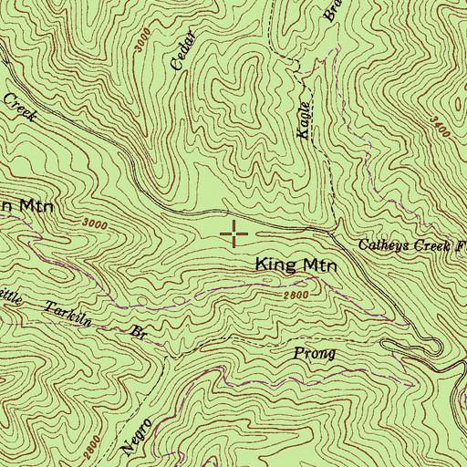 Topographic Map of Cedar Rock Creek, NC