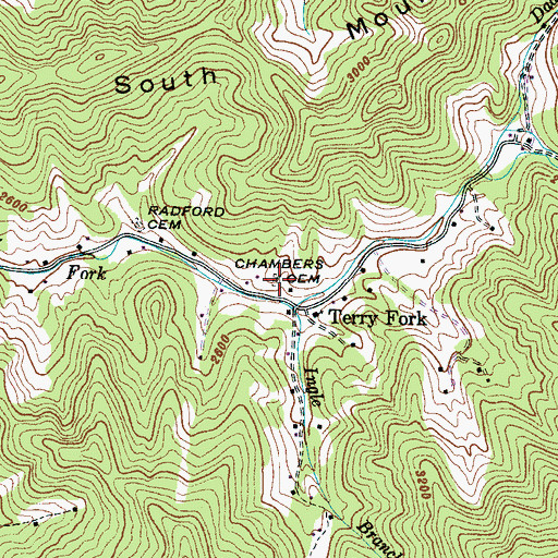 Topographic Map of Chambers Cemetery, NC
