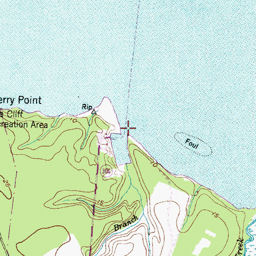 Topographic Map of Cherry Branch, NC