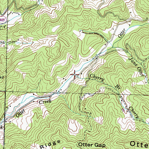 Topographic Map of Cherry Branch, NC