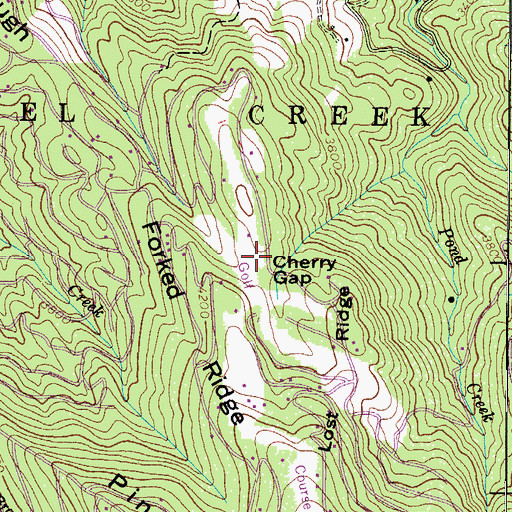 Topographic Map of Cherry Gap, NC